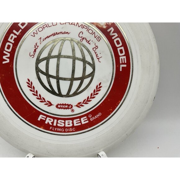 Wham-o Frisbee World Class 165G 81 E Mold Scott Zimmerman Cindi Birch Vintage - Picture 5 of 13